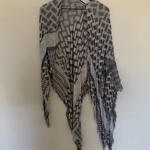 Blue multicolored shawl